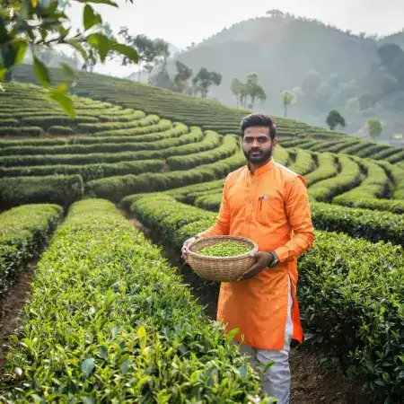 Eighty three tea garden workers at AssamSip with fifty eight pickers and twelve processing unit operators earning three hundred twenty rupees daily plus bonus