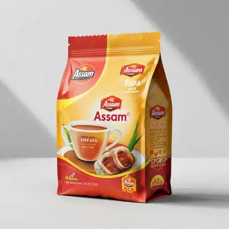 Small dark granules of CTC grade black tea made through crush tear curl method at AssamSip processing unit in Dibrugarh